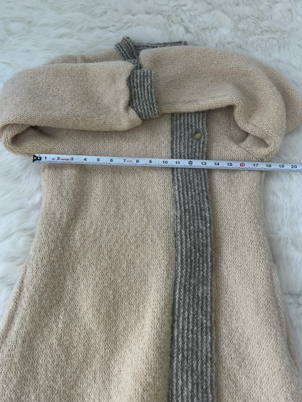 Pure Virgin Wool Tundra Jacket Made in Canada ,Vintage Ivory Jacket with Gray - Picture 12 of 13